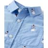 imageThe Childrens Place Baby Boys and Toddler Long Sleeve Button Down ShirtSnowmen Print