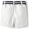 imageThe Childrens Place Baby Boys and Toddler Twill Belted Chino ShortSimply White