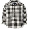 imageThe Childrens Place Baby Boys and Toddler Long Sleeve Button Down ShirtBlack Plaid