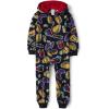 imageThe Childrens Place Boys Long Sleeve Fleece Zip Up One Piece Pajama SeasonalFast Food