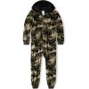 imageThe Childrens Place Boys Long Sleeve Fleece Zip Up One Piece Pajama SeasonalGreen Camo