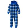 imageThe Childrens Place Boys Long Sleeve Fleece Zip Up One Piece PajamaTidal Plaid
