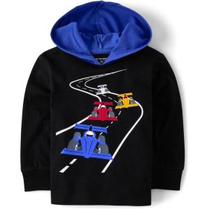 imageThe Childrens Place Baby Boys Long Sleeve Shirt with HoodRacecars