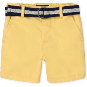 imageThe Childrens Place Baby Boys and Toddler Twill Belted Chino ShortBanana Pudding