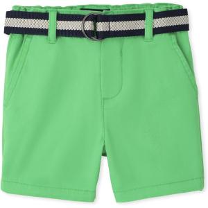 imageThe Childrens Place Baby Boys and Toddler Twill Belted Chino ShortSweet Pea