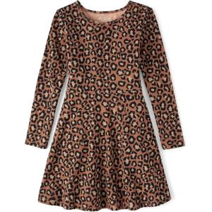 imageThe Childrens Place Baby Girls Candy Cane Skater Dress 2 PackCheetah Print