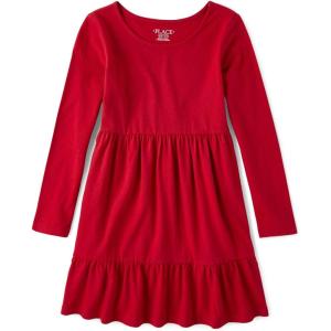 imageThe Childrens Place Baby Girls Candy Cane Skater Dress 2 PackRed