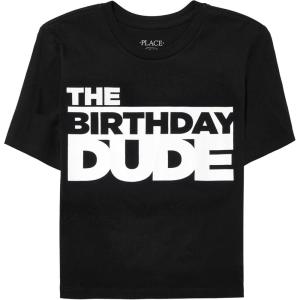 imageThe Childrens Place Boys Birthday Dude Graphic TeeBirthday Dude