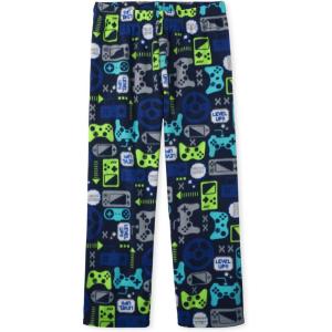 imageThe Childrens Place Boys Fleece Pajama PantsNavy Gamer
