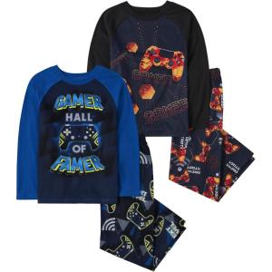 imageThe Childrens Place Boys Long Sleeve Top and Pants 2 Piece Pajama SetHall of Famer 2pack