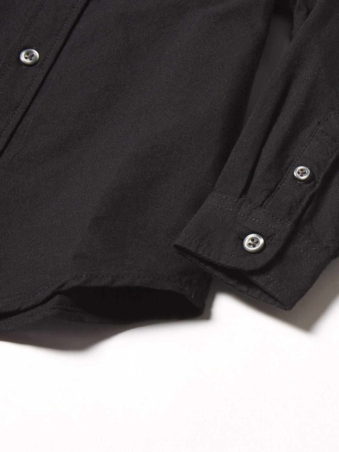 imageThe Childrens Place Baby Boys Long Sleeve Oxford Button Down ShirtBlack Single