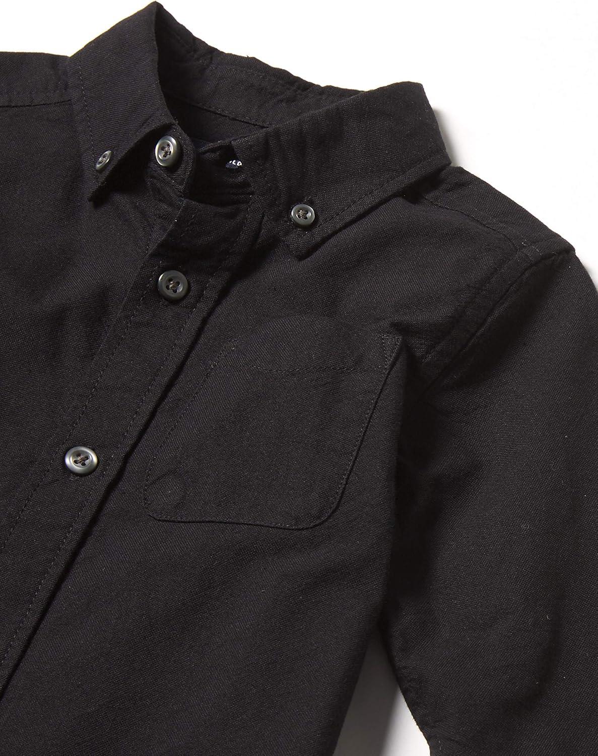 imageThe Childrens Place Baby Boys Long Sleeve Oxford Button Down ShirtBlack Single