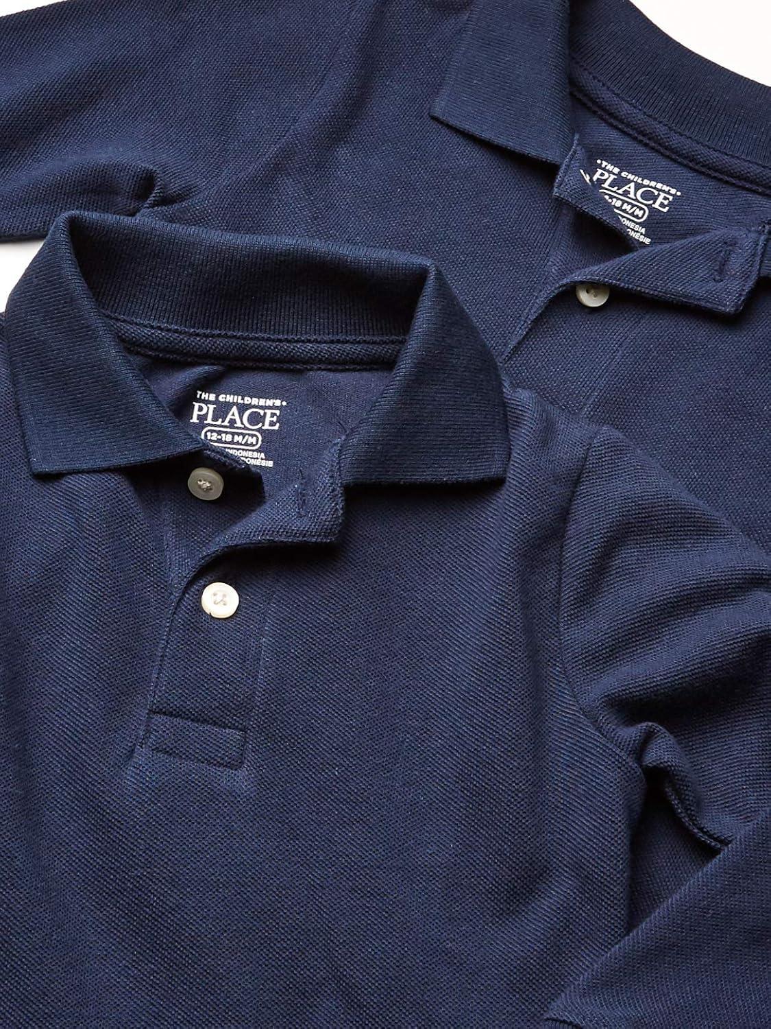 imageThe Childrens Place Baby Boys Uniform Pique Polo 2 PackNautico 2pack