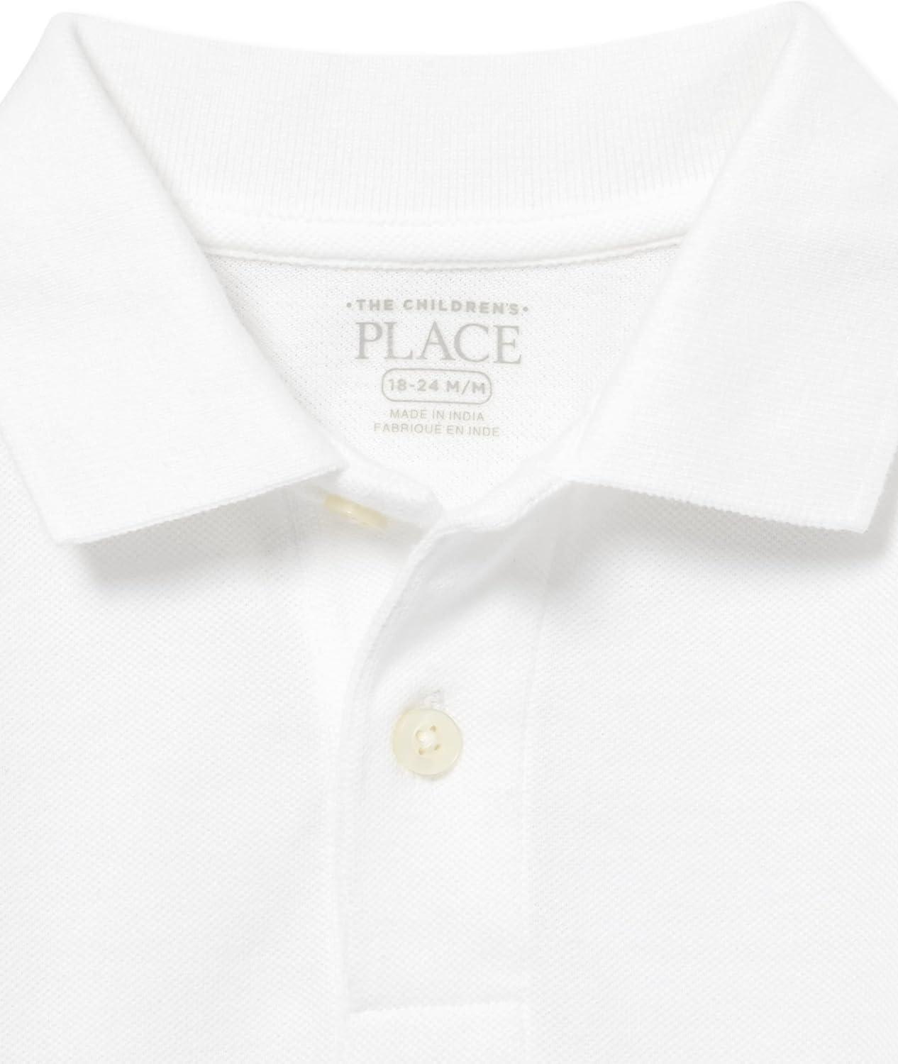 imageThe Childrens Place Baby Boys Uniform Pique Polo 2 PackWhite 2pack