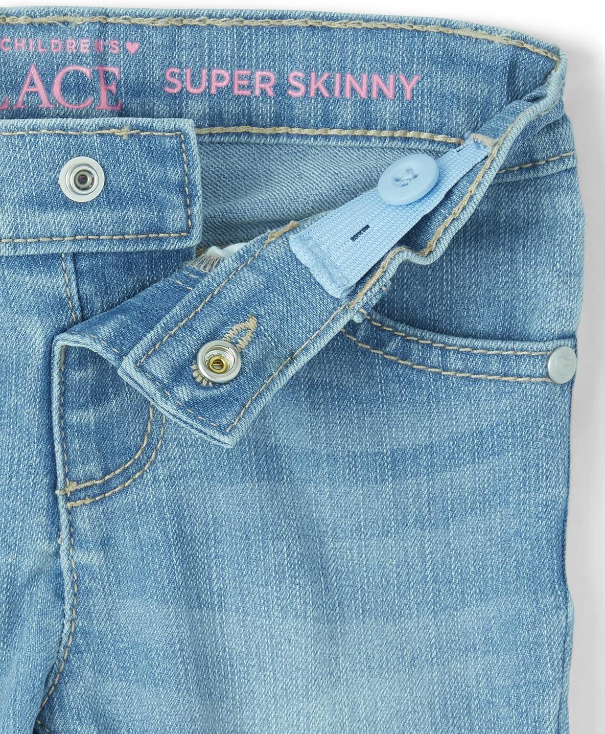 imageThe Childrens Place Baby Girls And Toddler Girls Super Skinny JeansLight Jay Blue Wash Single