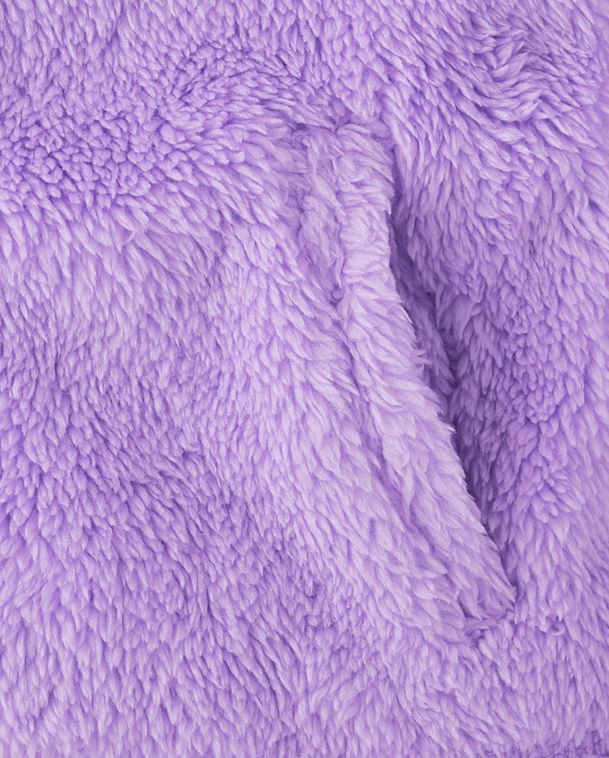 imageThe Childrens Place Baby Girls Cozy Sherpa Hooded Full Zip SweatshirtDream Lilac Critter