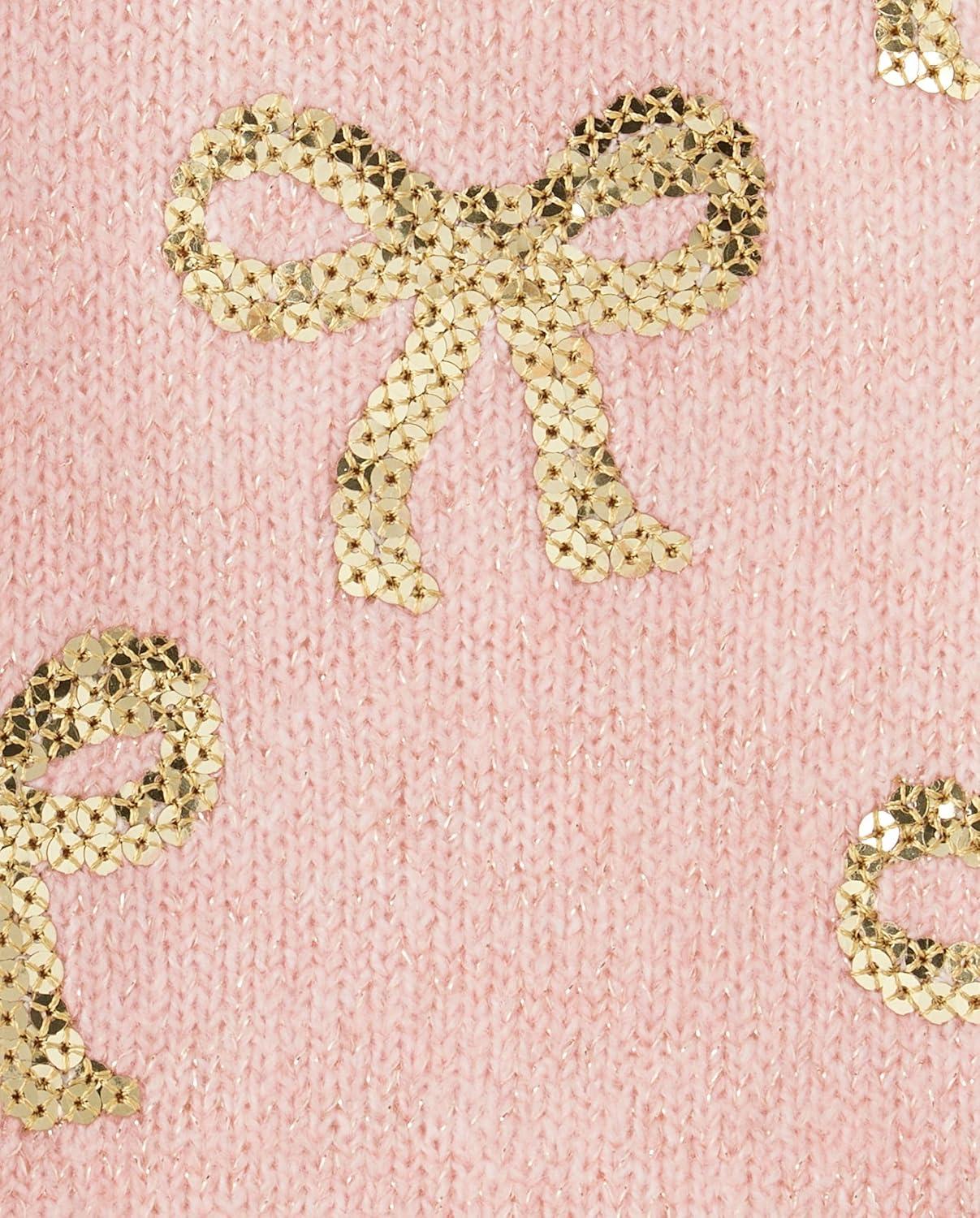 imageThe Childrens Place Baby Girls and Toddler Long Sleeve Crew Neck Pullover SweaterRose Dust