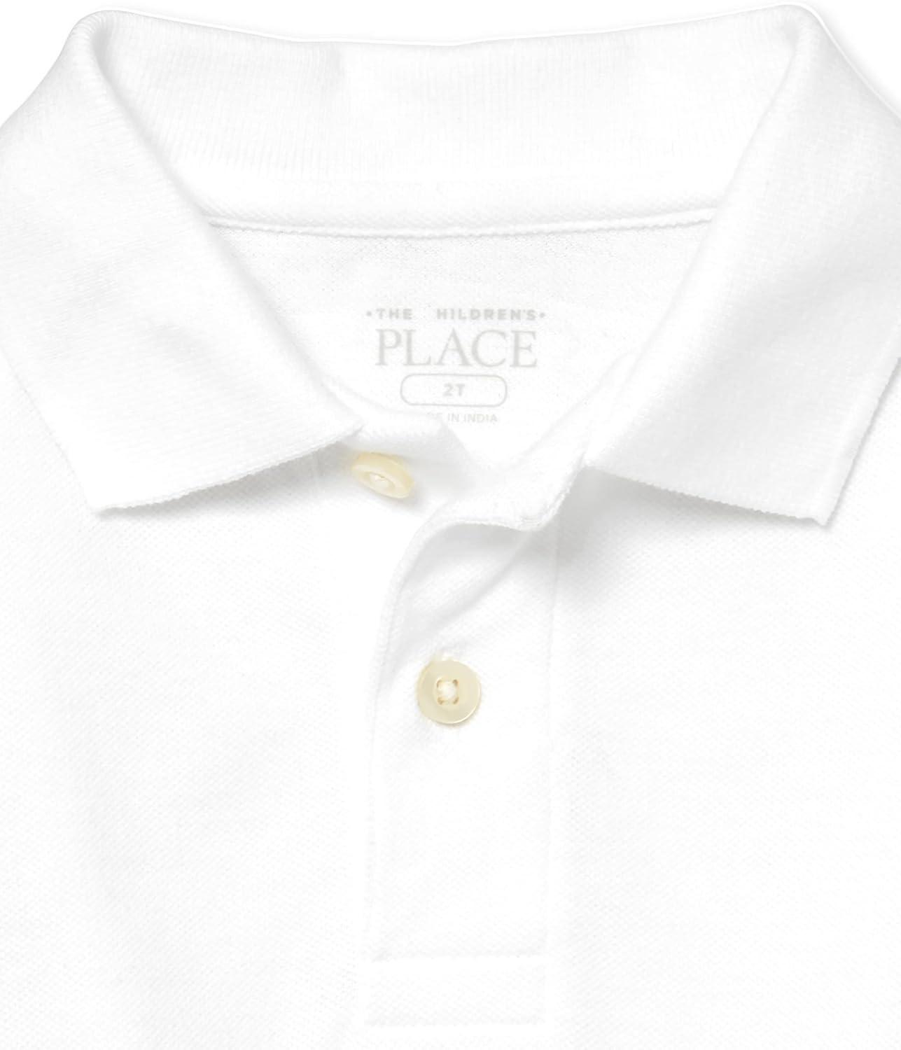 imageThe Childrens Place Baby and Toddler Boys Short Sleeve Polo ShirtWhite 5pack
