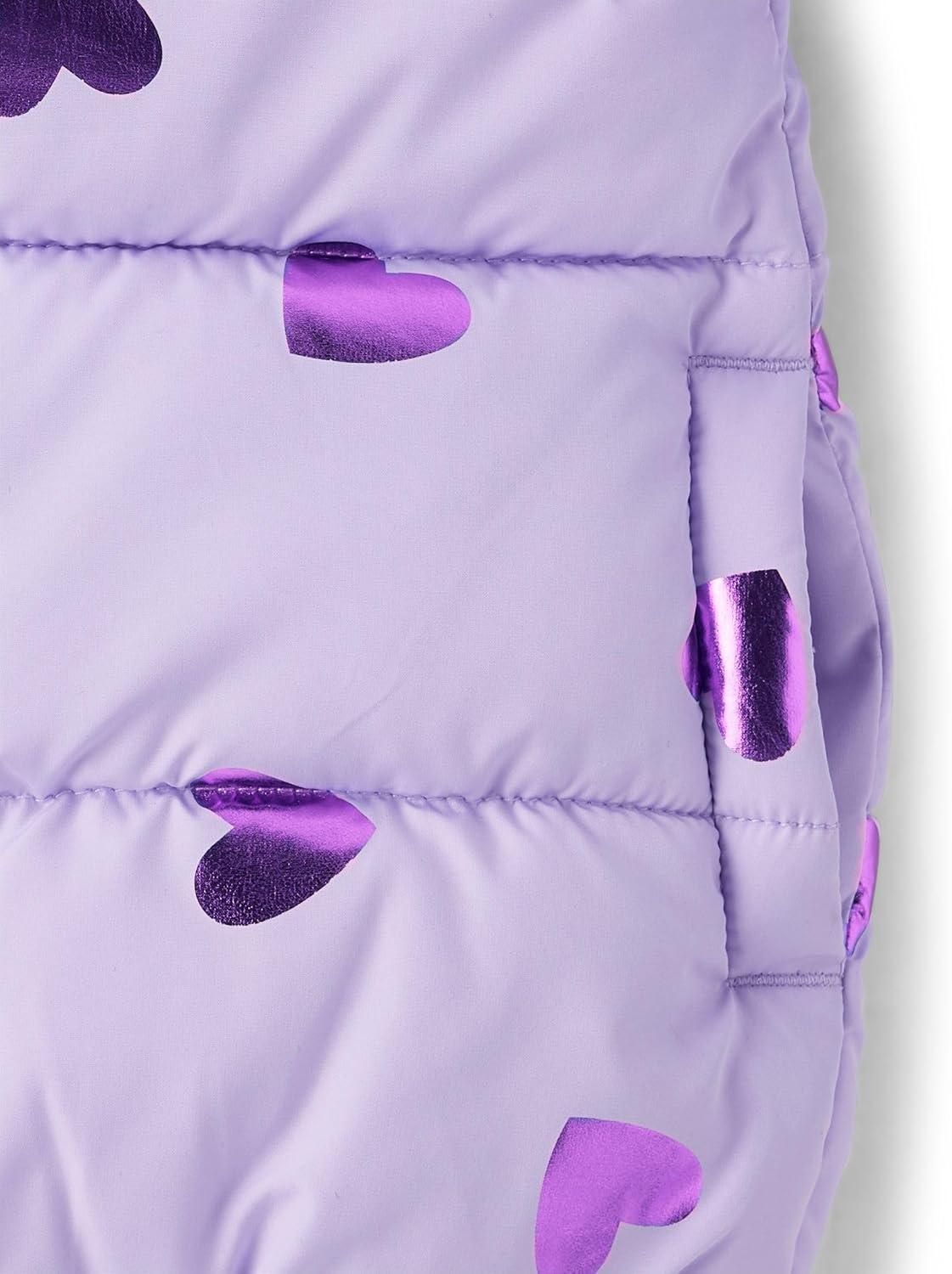 imageThe Childrens Place Baby and Toddler Girls Medium Weight WindResistant WaterResistant Puffer JacketLovely Lavander