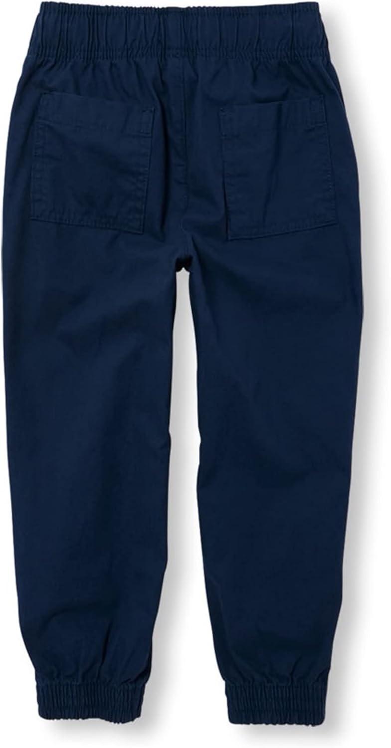 imageThe Childrens Place Boys Stretch Pull on Jogger PantsFlax Tidal 2pack