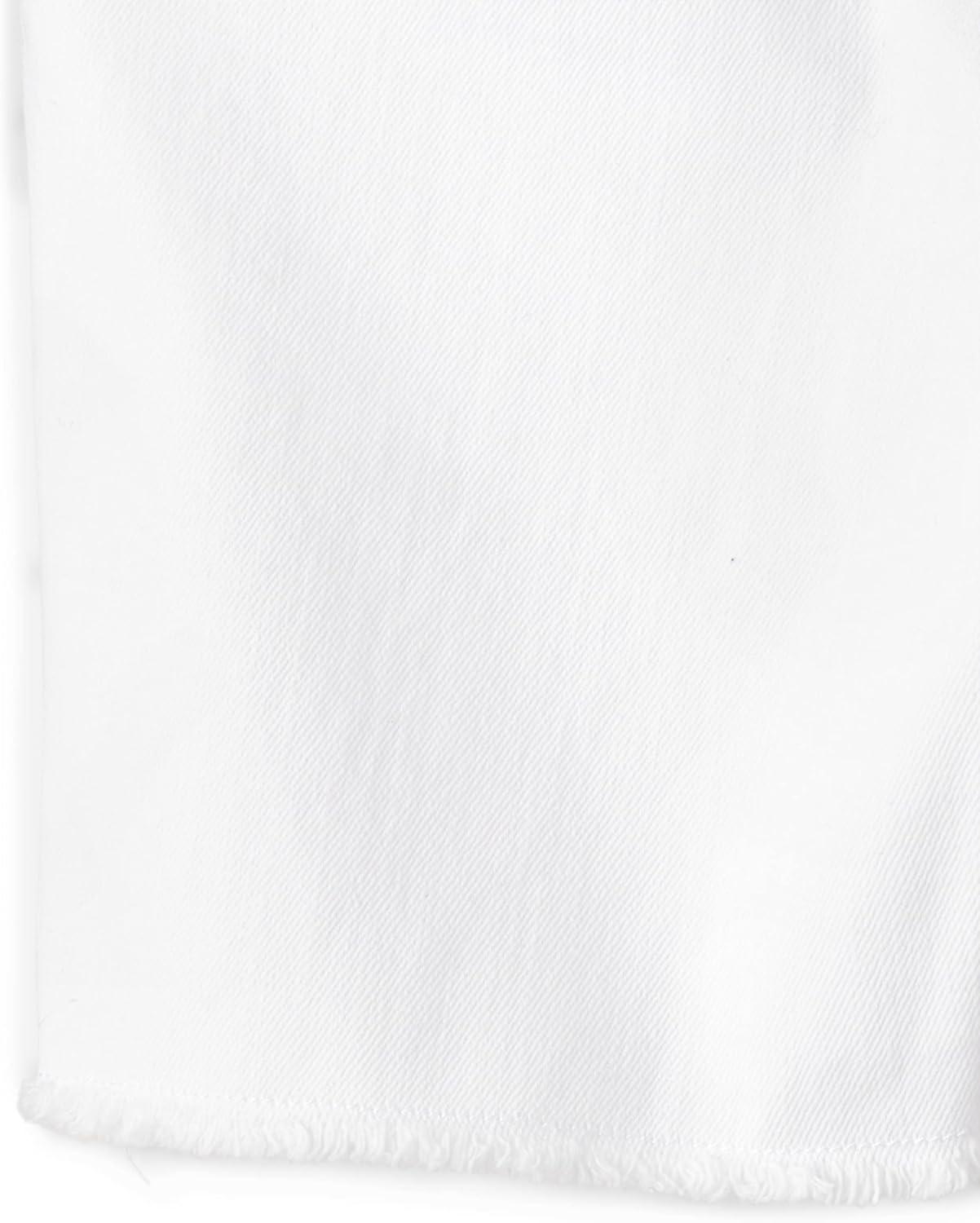 imageThe Childrens Place Girls Denim Midi ShortsStraight Leg White