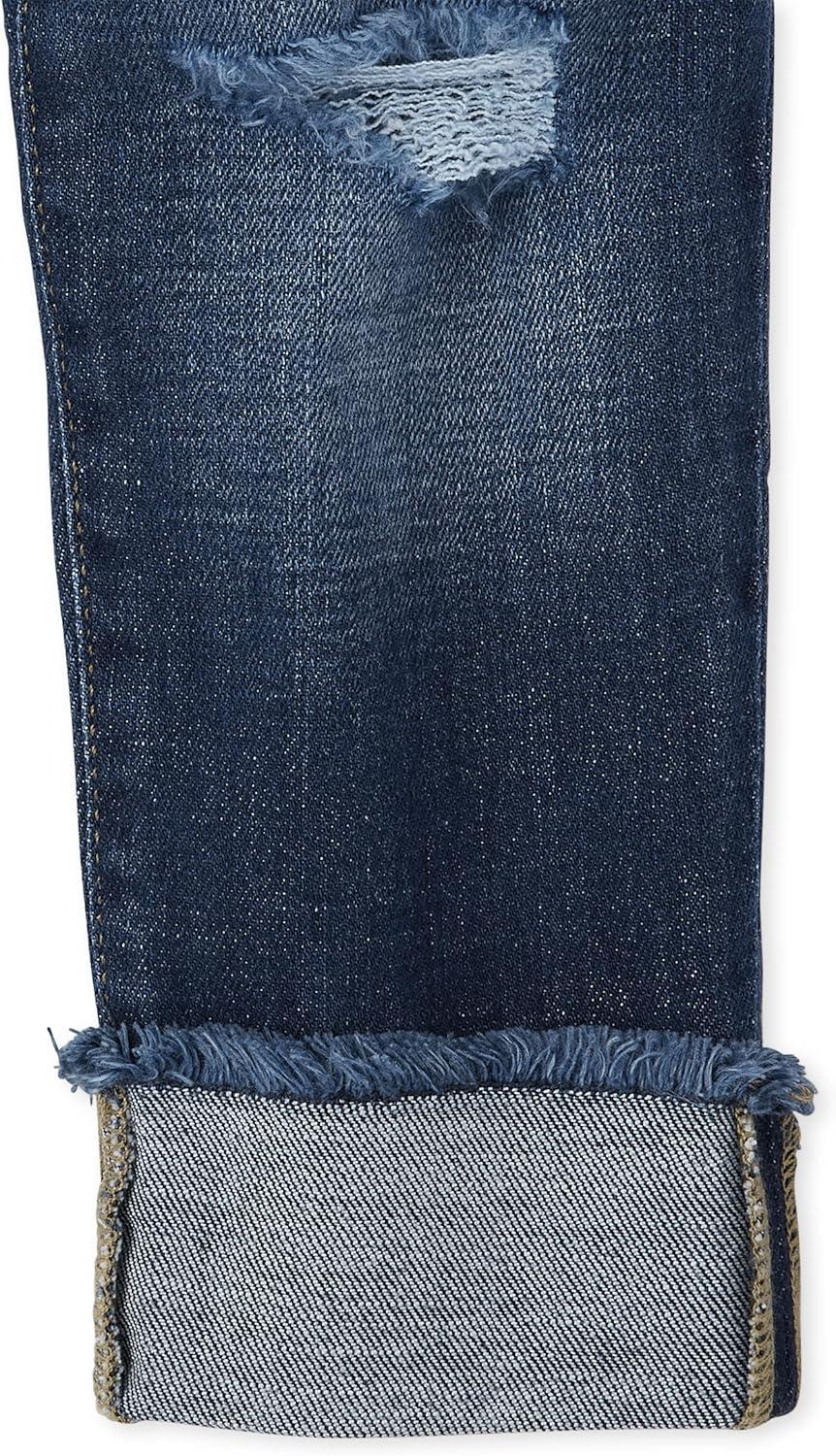 imageThe Childrens Place Girls Fashion DenimRoll Cuff Straight  Mily Wash