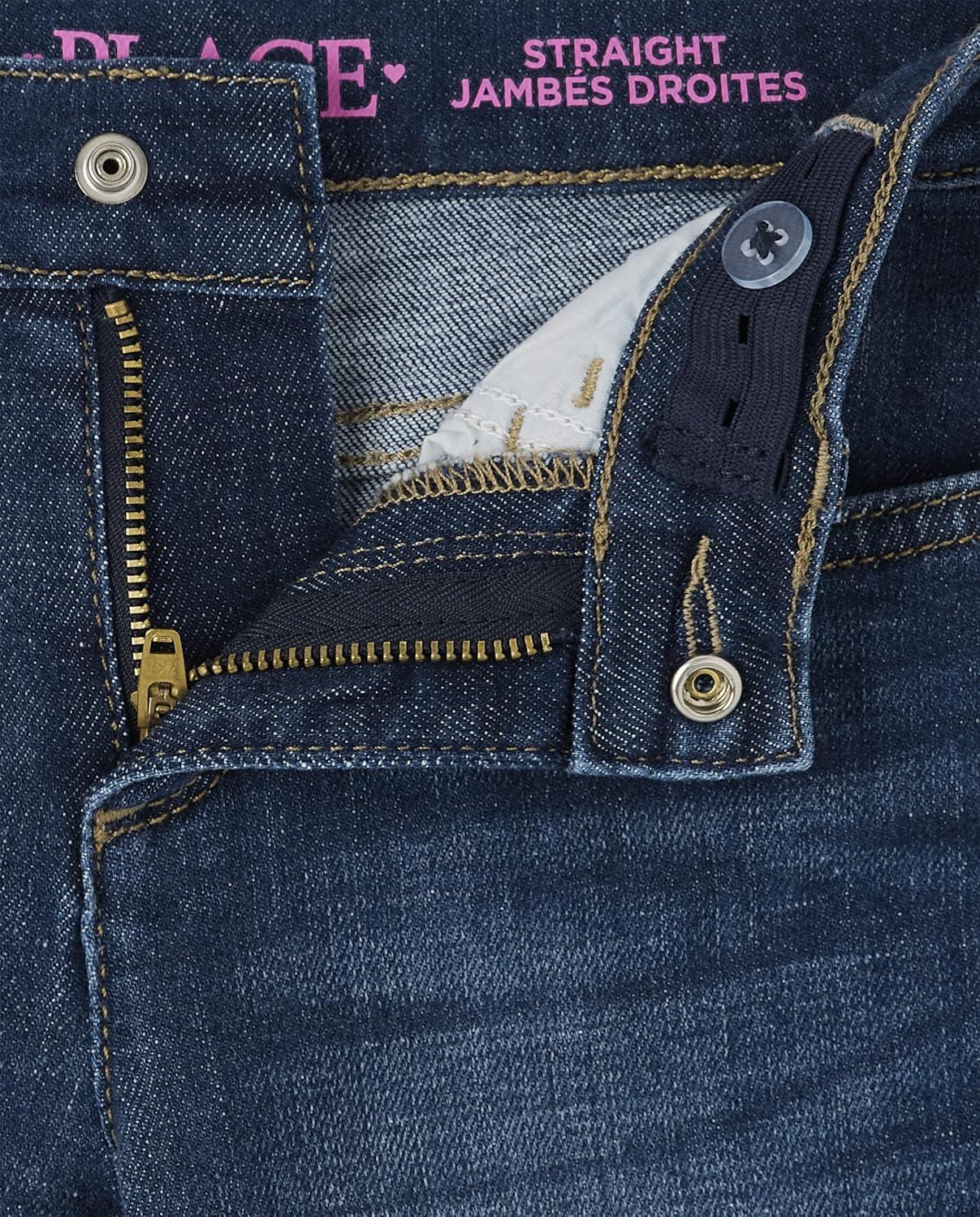 imageThe Childrens Place Girls Fashion DenimRoll Cuff Straight  Mily Wash