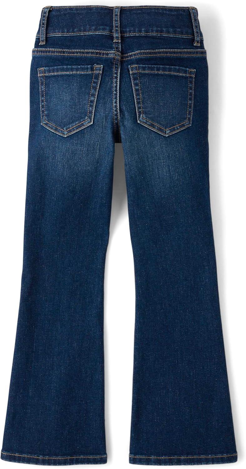imageThe Childrens Place Girls Wide Leg Denim JeansMae Wash Flare
