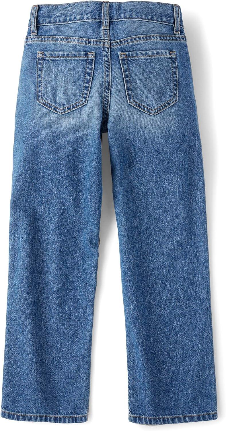 imageThe Childrens Place Girls Wide Leg Denim JeansVictoria Wash Slouchy