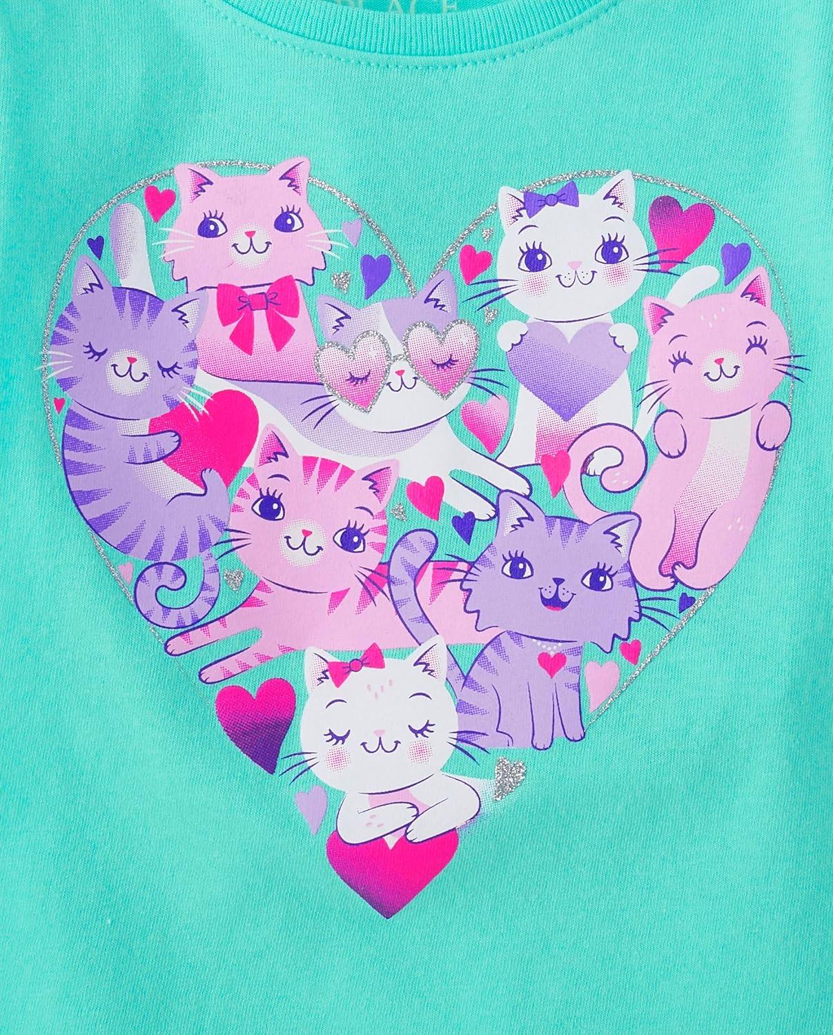 imageThe Childrens PlaceBaby Girlsand Toddler Animals Short Sleeve Graphic TShirtsMultipacksDinoUnicornAnimalButterfly 4Pack3 Years