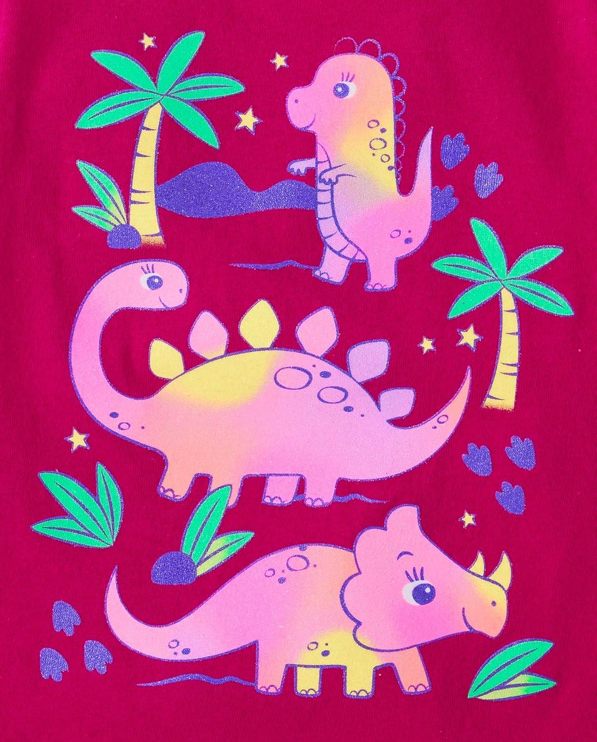 imageThe Childrens PlaceBaby Girlsand Toddler Animals Short Sleeve Graphic TShirtsMultipacksDinoUnicornAnimalButterfly 4Pack3 Years
