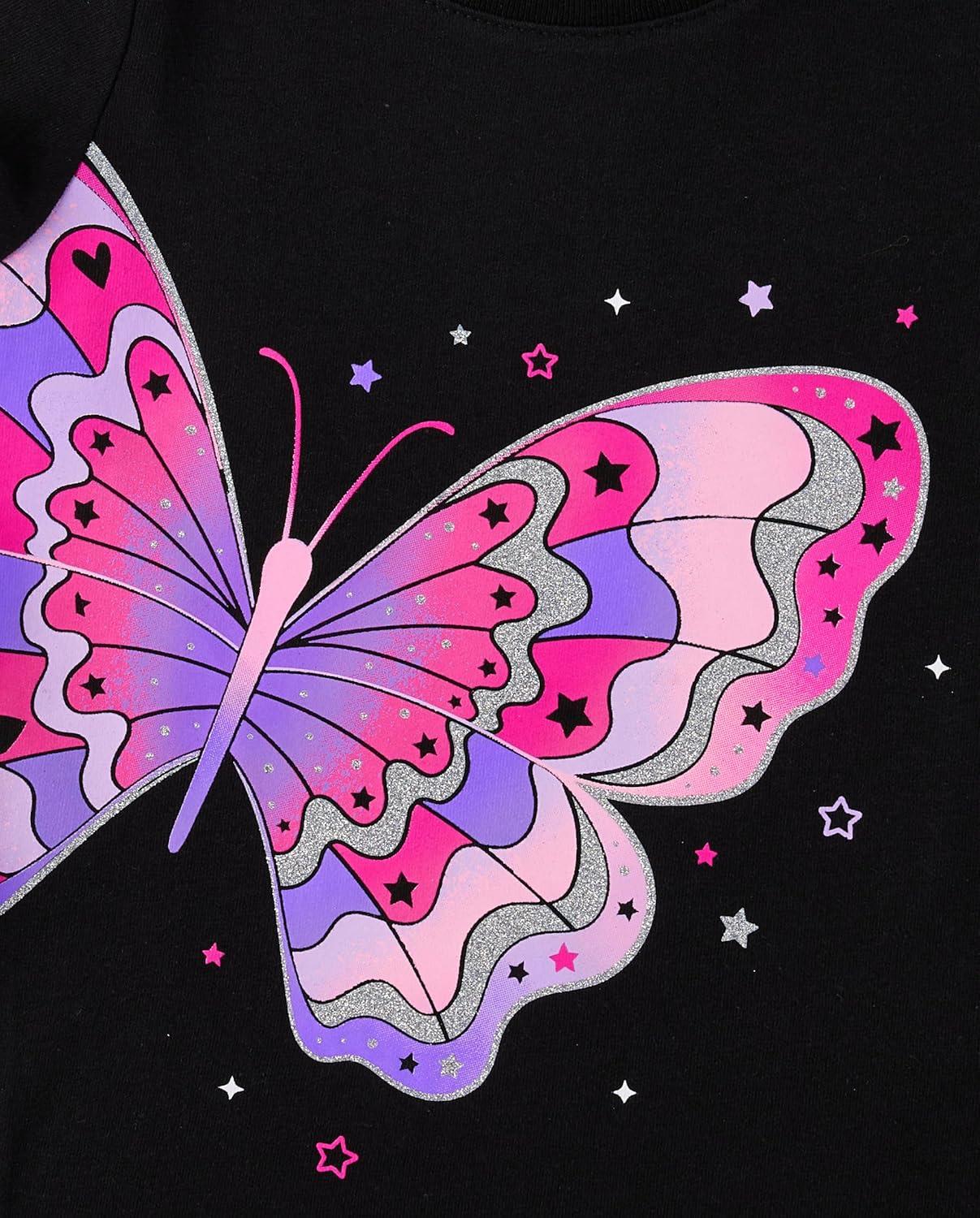 imageThe Childrens PlaceBaby Girlsand Toddler Animals Short Sleeve Graphic TShirtsMultipacksDinoUnicornAnimalButterfly 4Pack3 Years