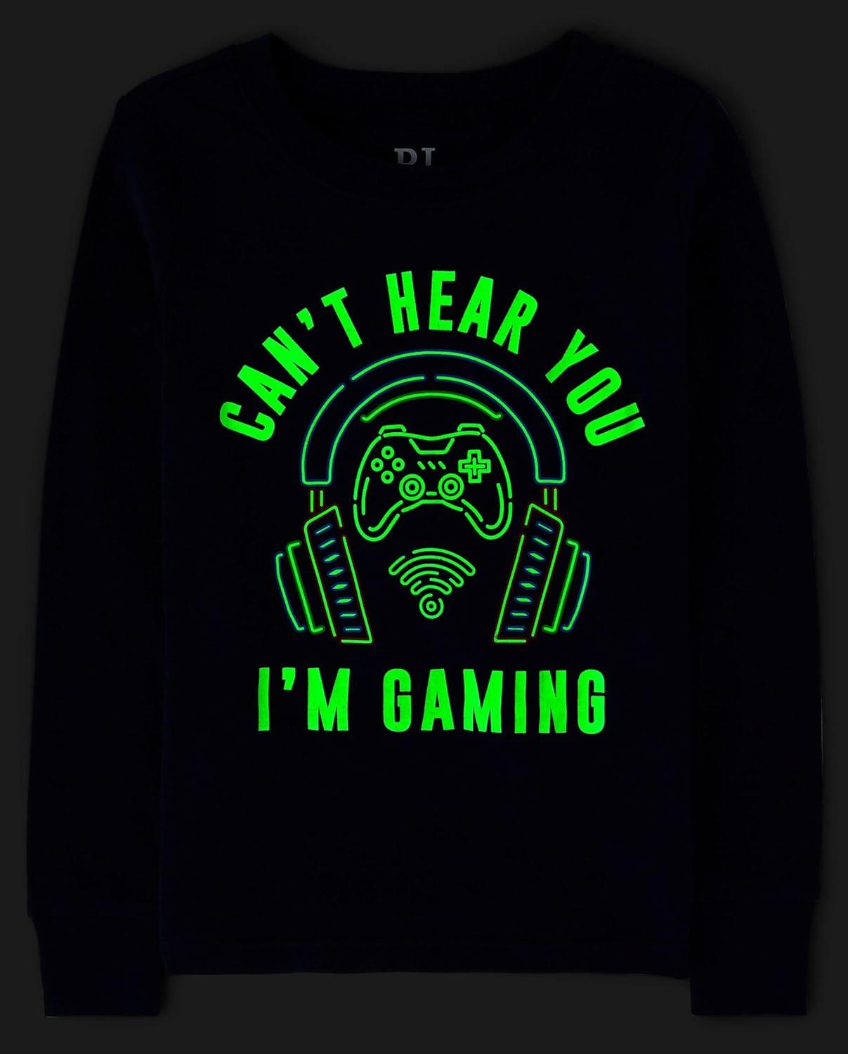 imageThe Childrens PlaceBoysLong Sleeve Top and Pants Snug Fit 100 Cotton 2 Piece Pajama SetIm Gaming6
