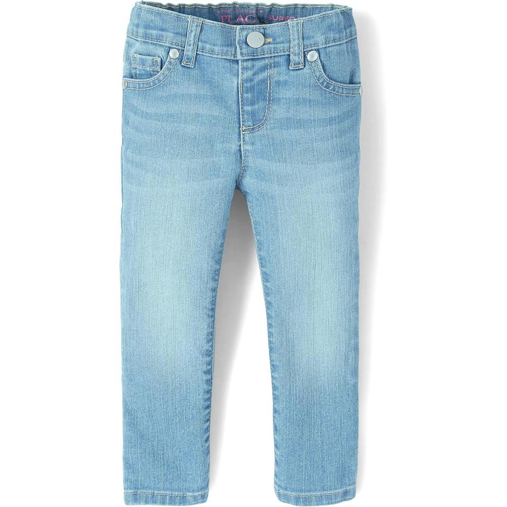 imageThe Childrens Place Baby Girls And Toddler Girls Super Skinny JeansLight Jay Blue Wash Single