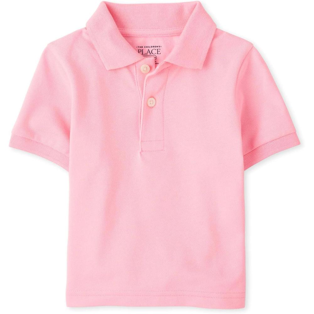 imageThe Childrens Place Baby and Toddler Boys Short Sleeve Polo ShirtRose Pottery