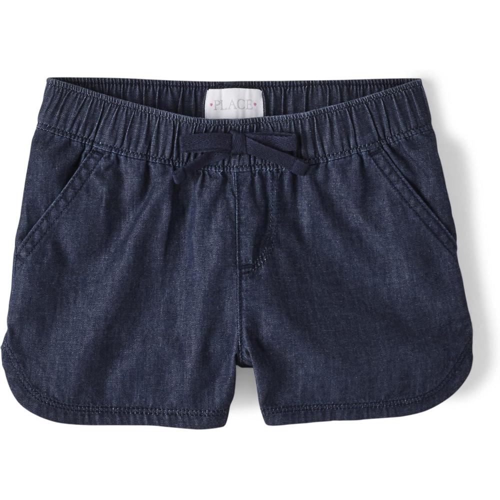 imageThe Childrens Place Girls Denim Pull on ShortsHolly Wash