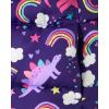 imageThe Childrens Place Baby and Toddler Girls Medium Weight WindResistant WaterResistant Puffer JacketPurple Dinos