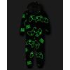 imageThe Childrens Place Boys Long Sleeve Hooded Fleece Lined Zip Up One Piece PajamasGamer Onsiesherpa