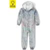 imageThe Childrens Place Boys Long Sleeve Hooded Fleece Lined Zip Up One Piece PajamasGamer Onsiesherpa