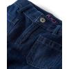 imageThe Childrens Place Girls Wide Leg Denim JeansZodiac Wash Pocket