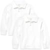 imageThe Childrens Place Baby Boys Uniform Pique Polo 2 PackWhite 2pack