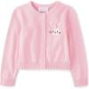 imageThe Childrens Place Baby Girls and Toddler Long Sleeve Knit Button CardiganPink Bunny