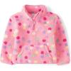 imageThe Childrens Place Baby Girls and Toddler Sherpa JacketPink Dots Quarter Zip