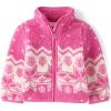 imageThe Childrens Place Baby Girls and Toddler Sherpa JacketYreka Pink Fairisle