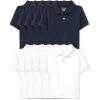 imageThe Childrens Place Baby and Toddler Boys Short Sleeve Polo ShirtNauticoWhite 10pack