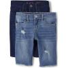 imageThe Childrens Place Girls Denim Skimmer Shorts 2 PackThistle Wash Denim 2pack