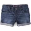 imageThe Childrens Place Girls Roll Cuff Denim ShortieHolly Wash