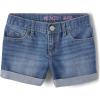 imageThe Childrens Place Girls Roll Cuff Denim ShortieRose Wash
