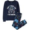 imageThe Childrens PlaceBoysLong Sleeve Top and Pants Snug Fit 100 Cotton 2 Piece Pajama SetIm Gaming6
