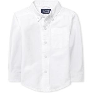 imageThe Childrens Place Baby Boys Long Sleeve Oxford Button Down ShirtWhite